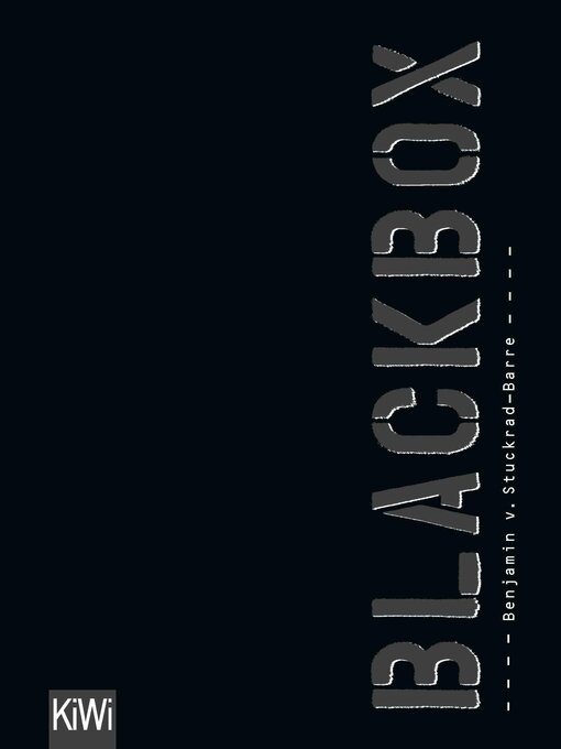 Title details for Blackbox by Benjamin von Stuckrad-Barre - Wait list